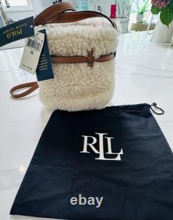 NWT Ralph Lauren Polo 100% Shearling With Leather Strap & Dust Bag. New $598 NWT Ralph Lauren Polo 100% Shearling With Leather Strap & Dust Bag. New $598