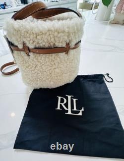 NWT Ralph Lauren Polo 100% Shearling With Leather Strap & Dust Bag. New $598 NWT Ralph Lauren Polo 100% Shearling With Leather Strap & Dust Bag. New $598