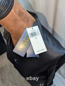 NWT Ralph Lauren Polo Ruffled Cuff 100% Silk Shirt Retails $328 Size 4