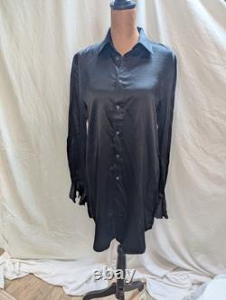 NWT Ralph Lauren Polo Ruffled Cuff 100% Silk Shirt Retails $328 Size 4