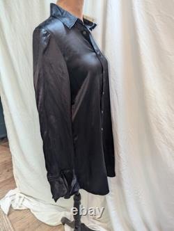 NWT Ralph Lauren Polo Ruffled Cuff 100% Silk Shirt Retails $328 Size 4