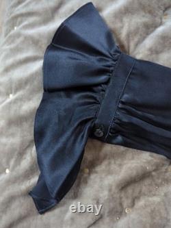 NWT Ralph Lauren Polo Ruffled Cuff 100% Silk Shirt Retails $328 Size 4