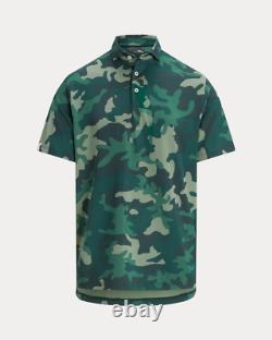 NWT Ralph Lauren RLX Men's Classic Fit Performance Golf-Camo Polo, Moss Agate, M