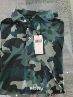 NWT Ralph Lauren RLX Men's Classic Fit Performance Golf-Camo Polo, Moss Agate, M