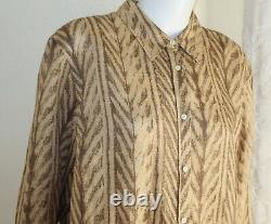 NWT Ralph Lauren -Sz 2X 100% Linen Batik Wow Printed Art-to-Wear Shirt Top