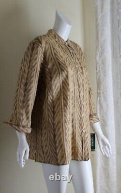 NWT Ralph Lauren -Sz 2X 100% Linen Batik Wow Printed Art-to-Wear Shirt Top