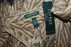 NWT Ralph Lauren -Sz 2X 100% Linen Batik Wow Printed Art-to-Wear Shirt Top