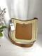 Nwt Ralph Lauren Tan And Cream Shoulder Bag With Elegant Design