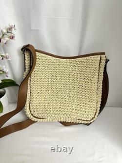 NWT Ralph Lauren Tan and Cream Shoulder Bag with Elegant Design