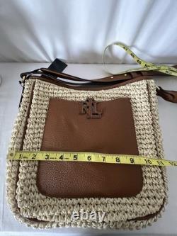 NWT Ralph Lauren Tan and Cream Shoulder Bag with Elegant Design