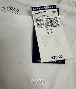 NWT Ralph Lauren Womens T Shirt White XS Polo Bear French Riviera Snow Beach