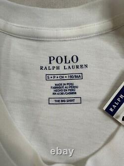 NWT Ralph Lauren Womens T Shirt White XS Polo Bear French Riviera Snow Beach