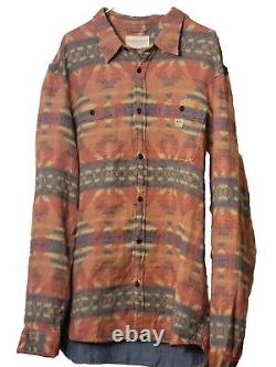 NWT VTG Ralph Lauren Denim & Supply AZTEC Shirt Jacket Navajo Southwestern XXL