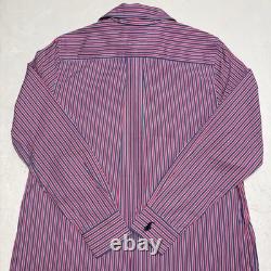 NWT248$ Polo Ralph Lauren Women Striped Long Sleeve Shirt Dress Size 2 Pink/Blue