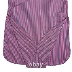 NWT248$ Polo Ralph Lauren Women Striped Long Sleeve Shirt Dress Size 2 Pink/Blue