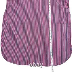NWT248$ Polo Ralph Lauren Women Striped Long Sleeve Shirt Dress Size 2 Pink/Blue
