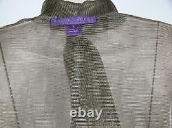 New $1200.00 Ralph Lauren Purple Label Collection Olive Blouse Sz 4