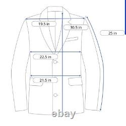New $295 Ralph Lauren Lexington Mens 43R Blue Plaid Sport Coat Blazer Ultra Flex