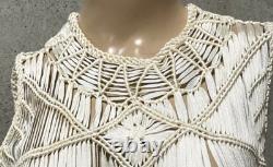 New $3,990 Ralph Lauren Collection Purple Label Embroidered Macrame Dress Top 6
