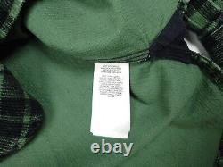 New $349 RRL Ralph Lauren Heavyweight Green Black Corduroy Workshirt Size Small