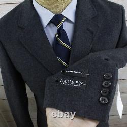 New 36R Lauren Ralph Lauren Luther Gray Wool Cashmere Overcoat Top Coat J MY3
