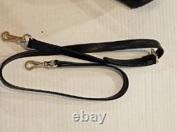 New LAUREN RALPH LAUREN Newbury Double Zip Large Black Leather Satchel