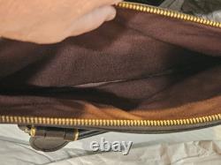 New LAUREN RALPH LAUREN Newbury Double Zip Large Black Leather Satchel