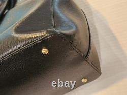 New LAUREN RALPH LAUREN Newbury Double Zip Large Black Leather Satchel