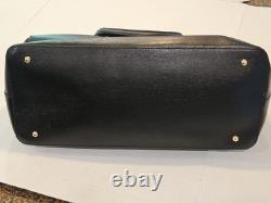 New LAUREN RALPH LAUREN Newbury Double Zip Large Black Leather Satchel