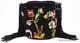 New Lauren Ralph Lauren Needlepoint Medium Andie Drawstring Bag Black Floral Lrl