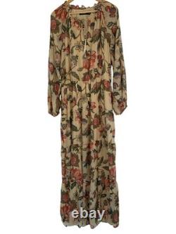New Lauren Ralph Lauren Tiered Floral Maxi Dress Size 16 RHH10558 Long Sleeve