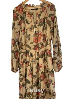 New Lauren Ralph Lauren Tiered Floral Maxi Dress Size 16 RHH10558 Long Sleeve