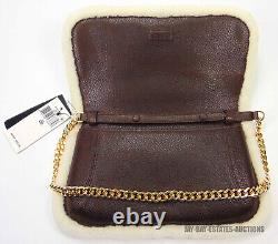 New Lauren Ralph Lauren Waxed Leather Medium Tanner Shoulder Bag Chestnut Brown