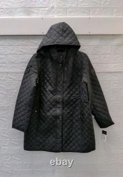 New Lauren Ralph Lauren Women's Quilted Coat Black Sz XL