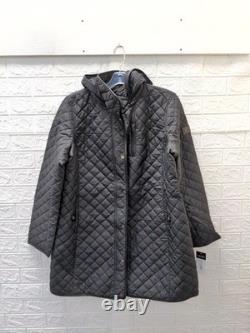 New Lauren Ralph Lauren Women's Quilted Coat Black Sz XL