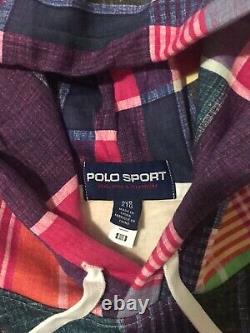 New Men's Polo Ralph Lauren Polo Sport Plaid Hoodie Madras Print 2xb