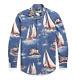 New Men's Xs S Polo Ralph Lauren Nautical Sailing Oxford Shirt In Blue