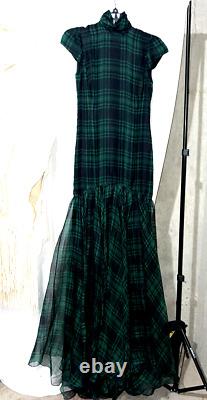 New NWT $4,998 Ralph Lauren Collection 2008 Runway Long Maxi Plaid Gown Dress 2