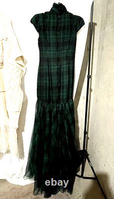 New NWT $4,998 Ralph Lauren Collection 2008 Runway Long Maxi Plaid Gown Dress 2