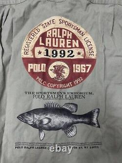 New POLO RALPH LAUREN 1992 sportsman fishing Sz Large L Rare