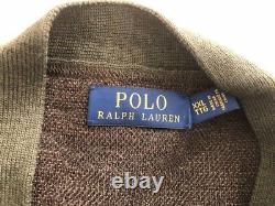 New POLO RALPH LAUREN The Iconic CAMO P-WING Letterman CARDIGAN SWEATER 2XL