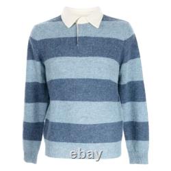 New Polo Ralph Lauren 100% Wool Knit Men Long Sleeve Rugby Polo $350 Small NWT