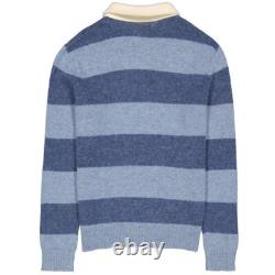 New Polo Ralph Lauren 100% Wool Knit Men Long Sleeve Rugby Polo $350 Small NWT