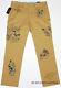 New Polo Ralph Lauren Chino Pants Stretch Slim Fit Tan Rugby Graffiti Graphic 36