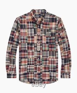 New Polo Ralph Lauren Classic Fit Patch Walk Madras Multi Color Size Medium $248