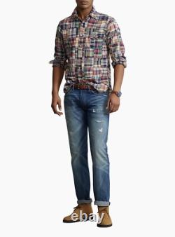 New Polo Ralph Lauren Classic Fit Patch Walk Madras Multi Color Size Medium $248