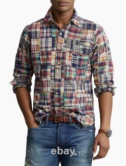 New Polo Ralph Lauren Classic Fit Patch Walk Madras Multi Color Size Medium $248