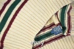 New Polo Ralph Lauren Men's Iconic Cricket Sweater Cable-Knit Pima Cotton Vest