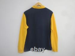 New Polo Ralph Lauren Mens L Navy Yellow Stripe Embroidered Griffin Dragon Shirt