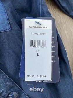 New Polo Ralph Lauren P Wing Indigo Stadium Jacket Mens Size M L RRL 1992 $250
